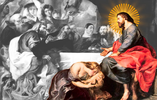 Mary anoints Jesus’ feet with pure nard