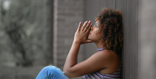 Girl praying to God