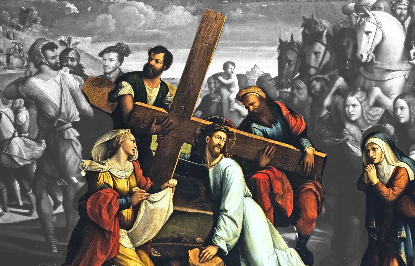 Jesus with his cross