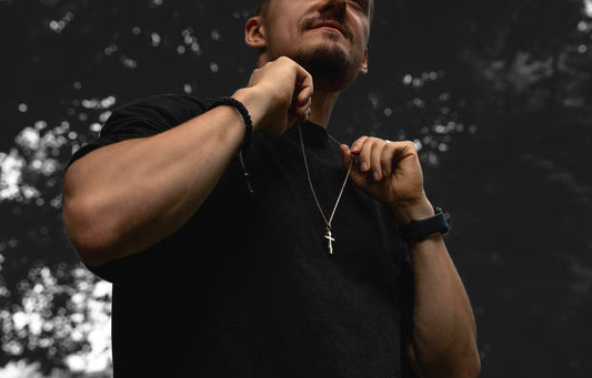 Man wearing a blessed cross